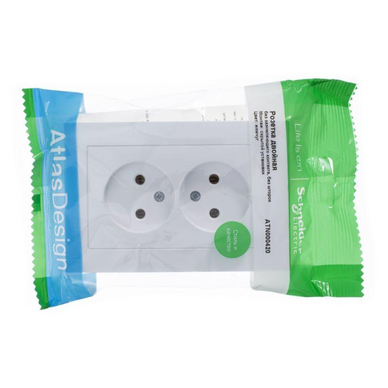 Розетка двойная 2К Schneider Electric AtlasDesign 16A 250V жемчужная ATN000420, Белый жемчуг, ATN000420 AtlasDesign
Розетка двойная 2К Schneider Electric AtlasDesign 16A 250V жемчужная ATN000420, Белый жемчуг, ATN000420 AtlasDesign