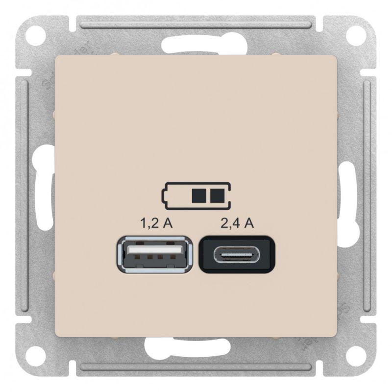 Розетка 2хUSB Schneider Electric AtlasDesign Type A+C бежевая ATN000239, Бежевый, ATN000239 AtlasDesign
Розетка 2хUSB Schneider Electric AtlasDesign Type A+C бежевая ATN000239, Бежевый, ATN000239 AtlasDesign