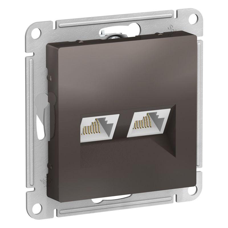 Розетка компьютерная двойная RJ45 Schneider Electric AtlasDesign 5e кат UTP мокко ATN000685, Коричневый, ATN000685 AtlasDesign
Розетка компьютерная двойная RJ45 Schneider Electric AtlasDesign 5e кат UTP мокко ATN000685, Коричневый, ATN000685 AtlasDesign