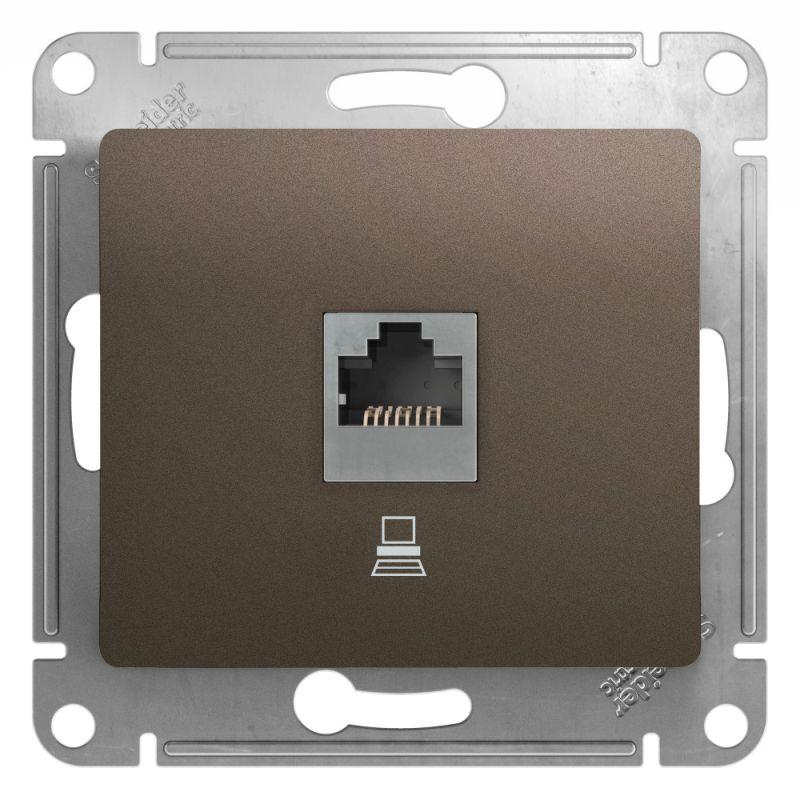 Розетка компьютерная RJ45 Schneider Electric Glossa 5e кат UTP шоколад GSL000881K, Коричневый, GSL000881K Glossa
Розетка компьютерная RJ45 Schneider Electric Glossa 5e кат UTP шоколад GSL000881K, Коричневый, GSL000881K Glossa