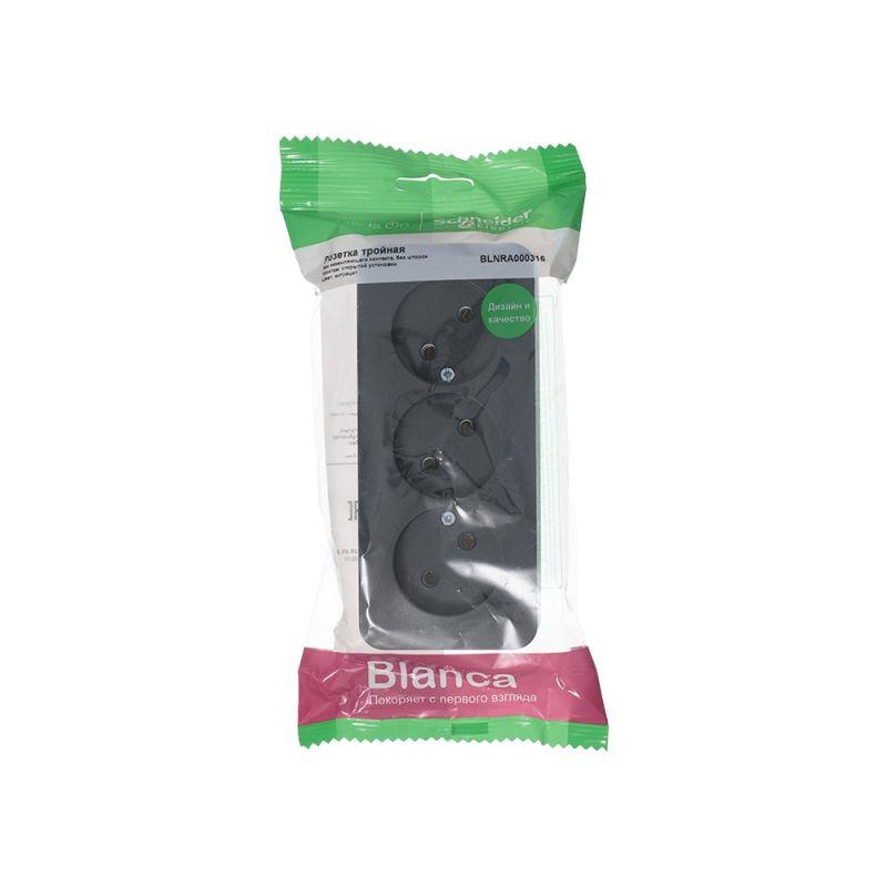 Розетка тройная 2К Schneider Electric Blanca 16A 250V антрацит BLNRA000316, BLNRA000316 Blanca
Розетка тройная 2К Schneider Electric Blanca 16A 250V антрацит BLNRA000316, BLNRA000316 Blanca