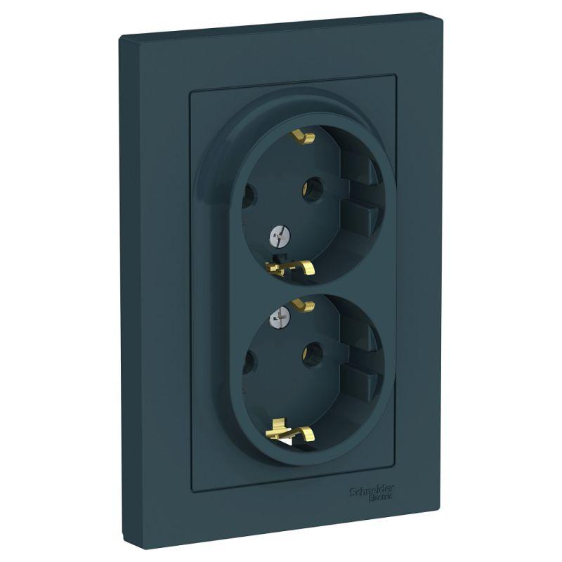 Розетка двойная 2К+З Schneider Electric AtlasDesign 16A 250V изумруд ATN000824, Изумрудный, ATN000824 AtlasDesign
Розетка двойная 2К+З Schneider Electric AtlasDesign 16A 250V изумруд ATN000824, Изумрудный, ATN000824 AtlasDesign