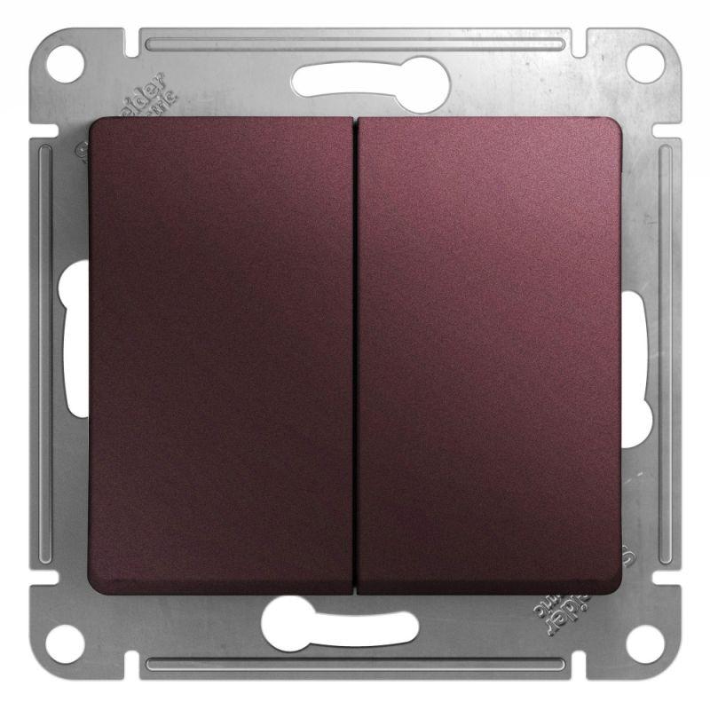 Выключатель двухклавишный Schneider Electric Glossa 10A 250V баклажановый GSL001151, Фиолетовый, GSL001151 Glossa
Выключатель двухклавишный Schneider Electric Glossa 10A 250V баклажановый GSL001151, Фиолетовый, GSL001151 Glossa