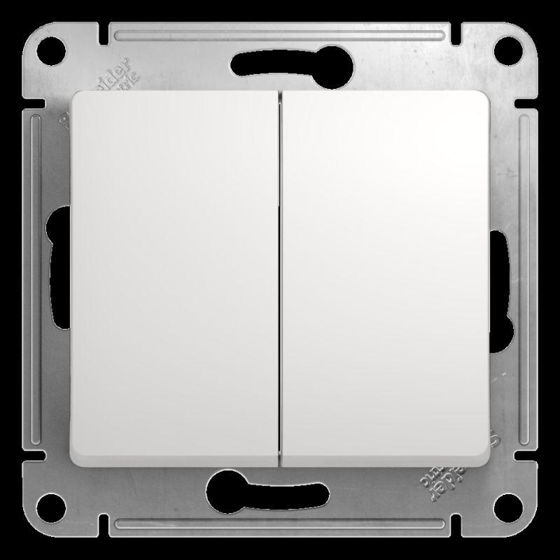 Переключатель двухклавишный проходной Schneider Electric Glossa 10A 250V белый GSL000165, GSL000165 Glossa
Переключатель двухклавишный проходной Schneider Electric Glossa 10A 250V белый GSL000165, GSL000165 Glossa