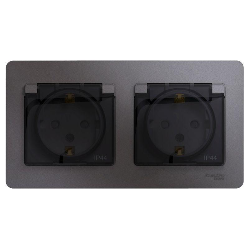 Розетка двойная 2К+З Schneider Electric Glossa 16A 250V со шторками графит GSL001347, GSL001347 Glossa
Розетка двойная 2К+З Schneider Electric Glossa 16A 250V со шторками графит GSL001347, GSL001347 Glossa