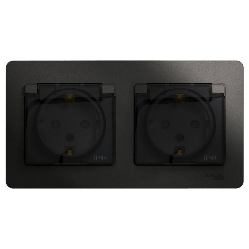 Розетка двойная 2К+З Schneider Electric Glossa 16A 250V со шторками антрацит GSL000747, GSL000747 Glossa
Розетка двойная 2К+З Schneider Electric Glossa 16A 250V со шторками антрацит GSL000747, GSL000747 Glossa