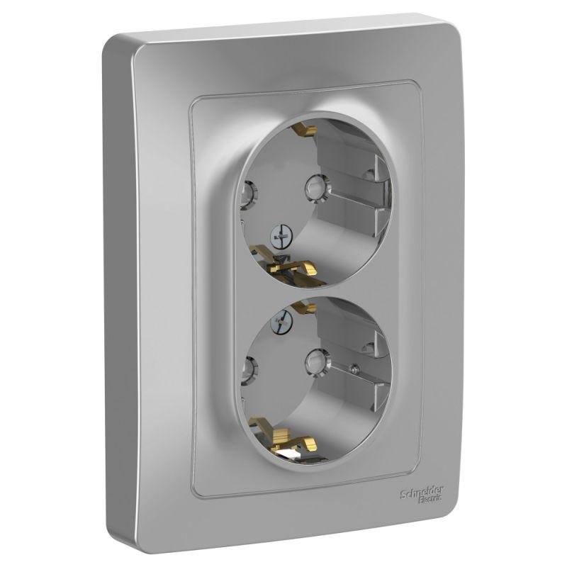 Розетка двойная 2К+З Schneider Electric Blanca 16A 250V со шторками алюминий BLNRS001123, BLNRS001123 Blanca
Розетка двойная 2К+З Schneider Electric Blanca 16A 250V со шторками алюминий BLNRS001123, BLNRS001123 Blanca