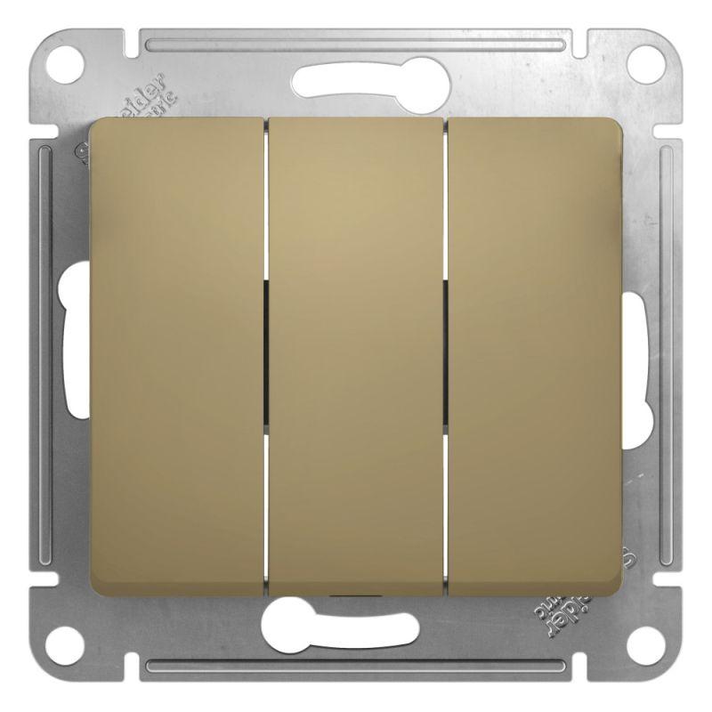 Выключатель трехклавишный Schneider Electric Glossa 10A 250V титан GSL000431, Титановый, GSL000431 Glossa
Выключатель трехклавишный Schneider Electric Glossa 10A 250V титан GSL000431, Титановый, GSL000431 Glossa