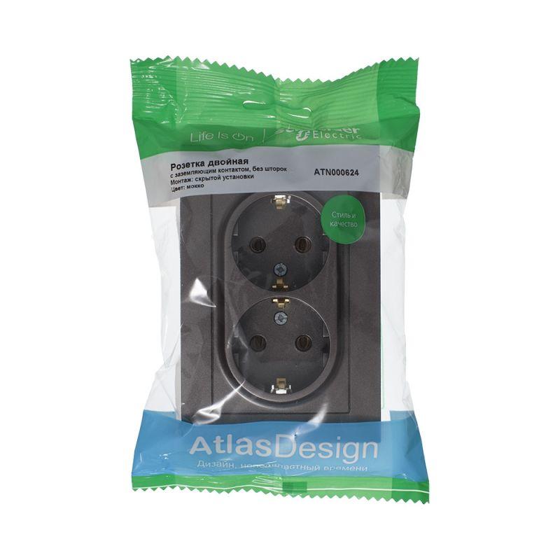 Розетка двойная 2К+З Schneider Electric AtlasDesign 16A 250V мокко ATN000624, Коричневый, ATN000624 AtlasDesign
Розетка двойная 2К+З Schneider Electric AtlasDesign 16A 250V мокко ATN000624, Коричневый, ATN000624 AtlasDesign
