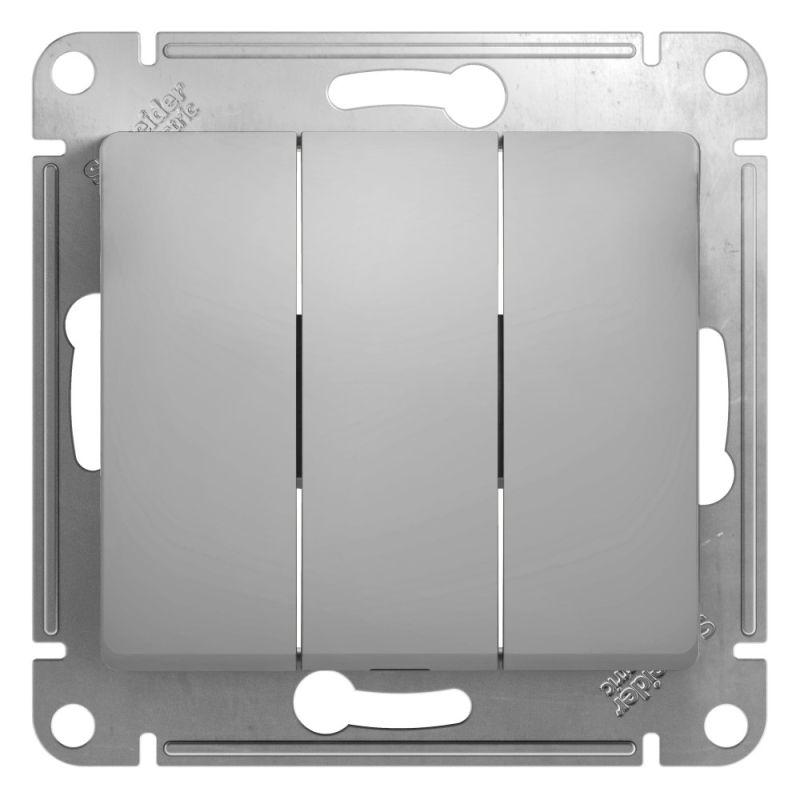 Выключатель трехклавишный Schneider Electric Glossa 10A 250V алюминий GSL000331, GSL000331 Glossa
Выключатель трехклавишный Schneider Electric Glossa 10A 250V алюминий GSL000331, GSL000331 Glossa