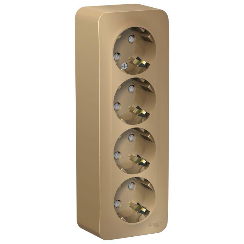 Розетка четырехместная 2К+З Schneider Electric Blanca 16A 250V со шторками титан BLNRA011414, Титановый, BLNRA011414 Blanca
Розетка четырехместная 2К+З Schneider Electric Blanca 16A 250V со шторками титан BLNRA011414, Титановый, BLNRA011414 Blanca