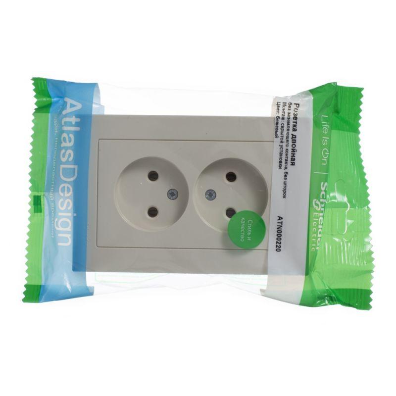 Розетка двойная 2К Schneider Electric AtlasDesign 16A 250V бежевая ATN000220, Бежевый, ATN000220 AtlasDesign
Розетка двойная 2К Schneider Electric AtlasDesign 16A 250V бежевая ATN000220, Бежевый, ATN000220 AtlasDesign