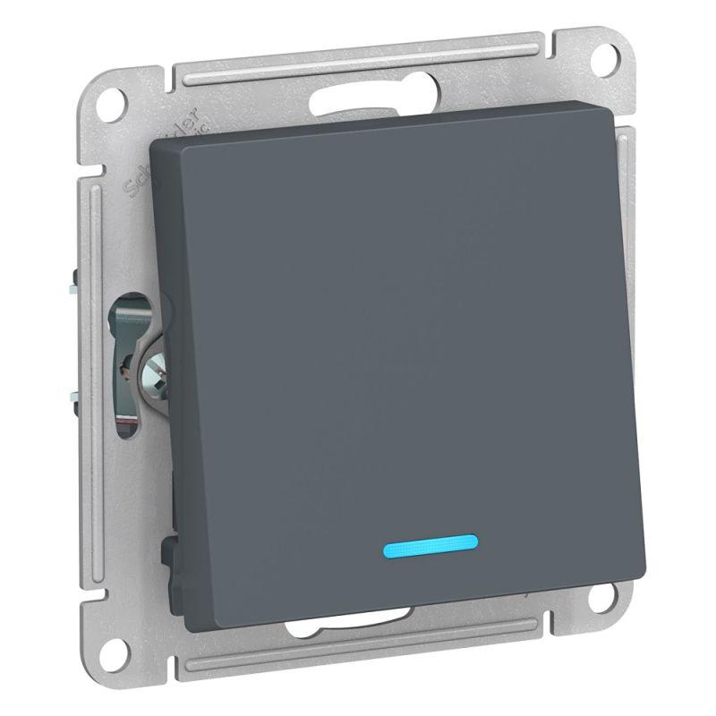 Переключатель одноклавишный проходной Schneider Electric AtlasDesign 10A 250V с подсветкой грифель ATN000763, Темно-серый, ATN000763 AtlasDesign
Переключатель одноклавишный проходной Schneider Electric AtlasDesign 10A 250V с подсветкой грифель ATN000763, Темно-серый, ATN000763 AtlasDesign