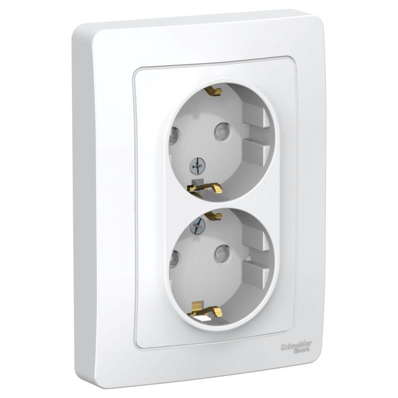 Розетка двойная 2К+З Schneider Electric Blanca 16A 250V со шторками белая BLNRS001121, Белый, BLNRS001121 Blanca
Розетка двойная 2К+З Schneider Electric Blanca 16A 250V со шторками белая BLNRS001121, Белый, BLNRS001121 Blanca