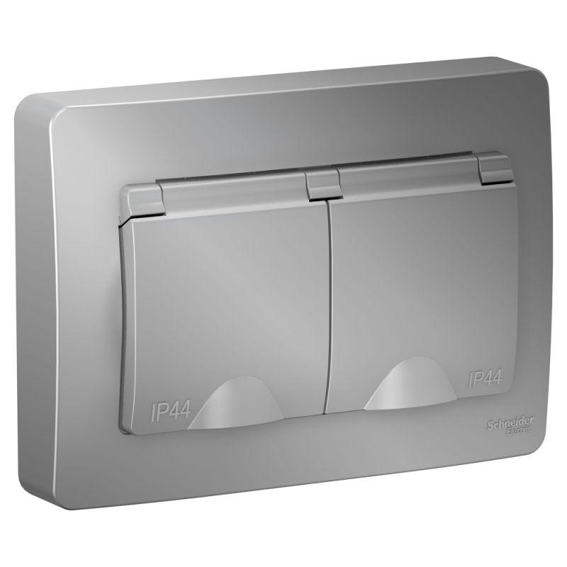 Розетка двойная 2К+З Schneider Electric Blanca 16A 250V со шторками и крышкой алюминий BLNRS441123, BLNRS441123 Blanca
Розетка двойная 2К+З Schneider Electric Blanca 16A 250V со шторками и крышкой алюминий BLNRS441123, BLNRS441123 Blanca