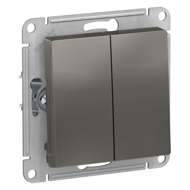 Выключатель двухклавишный Schneider Electric AtlasDesign 10A 250V сталь ATN000951, ATN000951 AtlasDesign
Выключатель двухклавишный Schneider Electric AtlasDesign 10A 250V сталь ATN000951, ATN000951 AtlasDesign