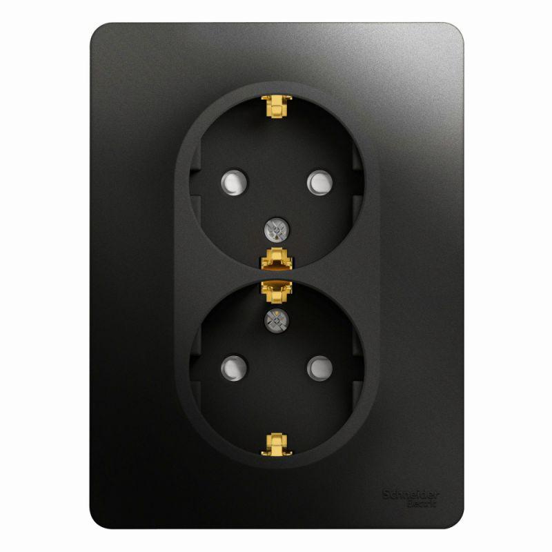 Розетка двойная 2К+З Schneider Electric Glossa 16A 250V со шторками антрацит GSL000726, GSL000726 Glossa
Розетка двойная 2К+З Schneider Electric Glossa 16A 250V со шторками антрацит GSL000726, GSL000726 Glossa