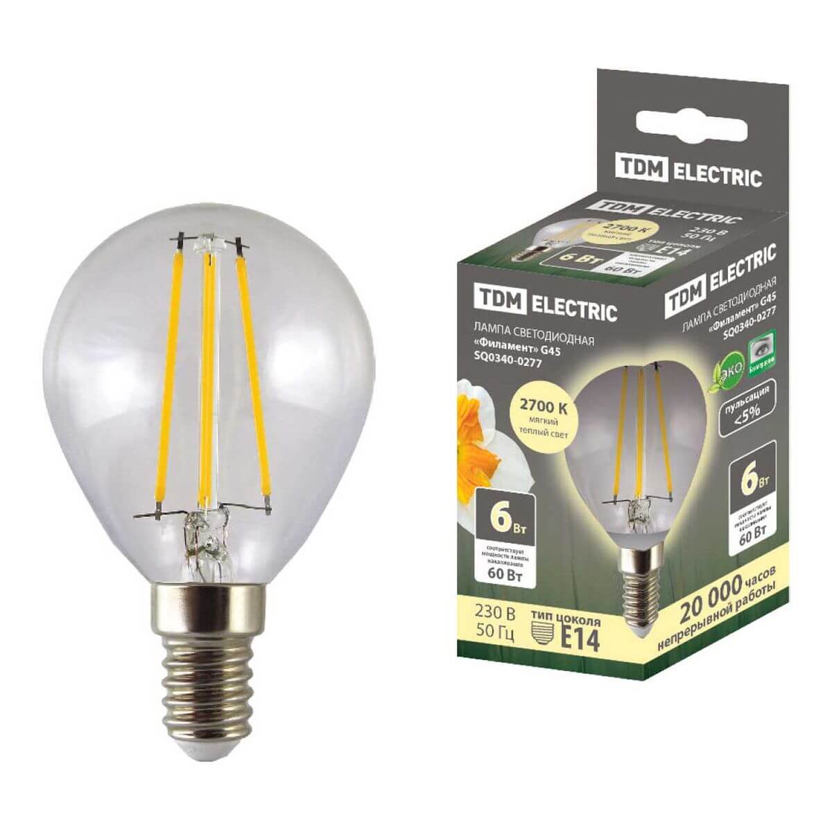 Лампа светодиодная филаментная TDM Electric Е14 6W 2700K прозрачная SQ0340-0277, Прозрачный, SQ0340-0277 Светодиодные Филамент
Лампа светодиодная филаментная TDM Electric Е14 6W 2700K прозрачная SQ0340-0277, Прозрачный, SQ0340-0277 Светодиодные Филамент