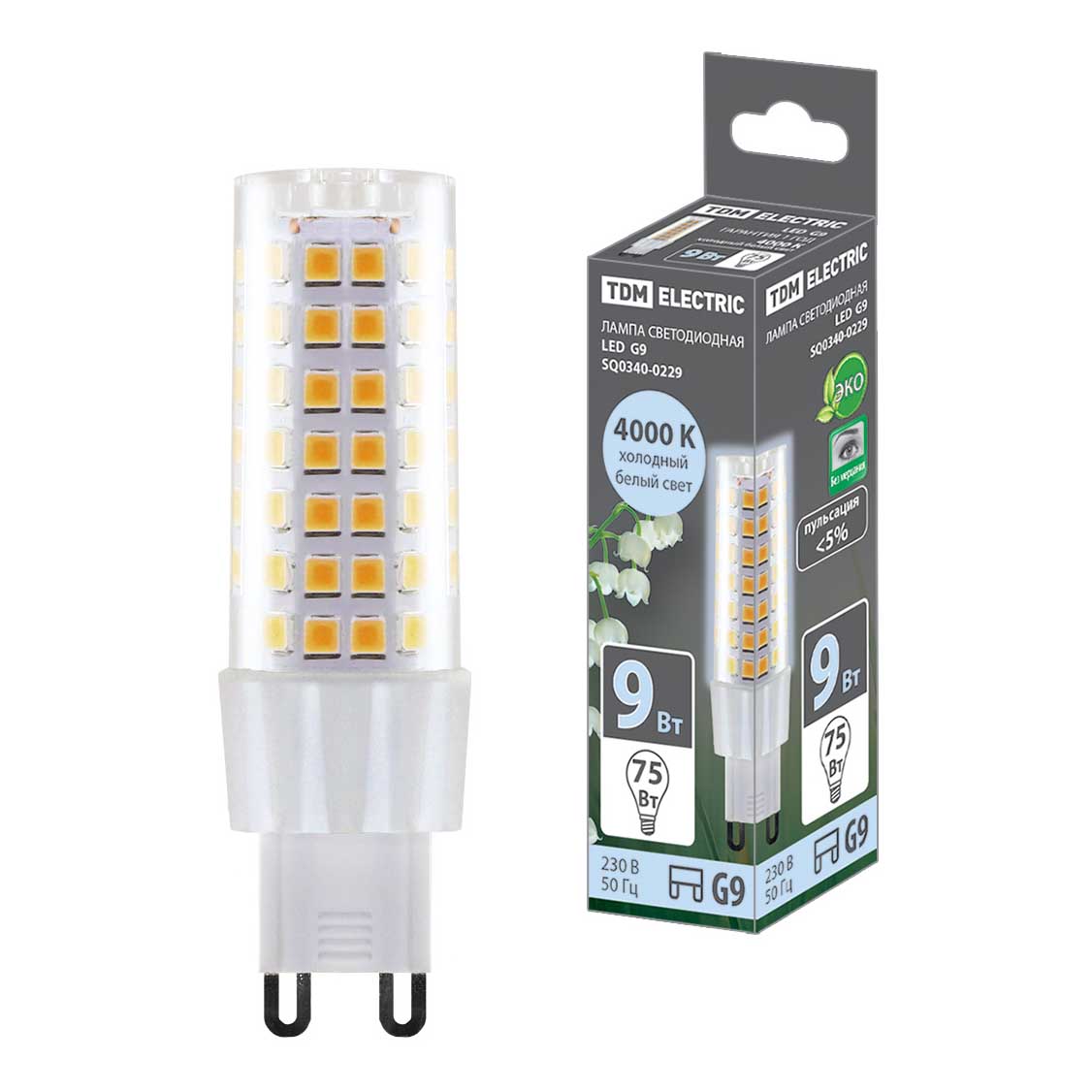 Лампа светодиодная TDM Electric G9 9W 4000K прозрачная SQ0340-0229, Прозрачный, SQ0340-0229 Светодиодные G9
Лампа светодиодная TDM Electric G9 9W 4000K прозрачная SQ0340-0229, Прозрачный, SQ0340-0229 Светодиодные G9