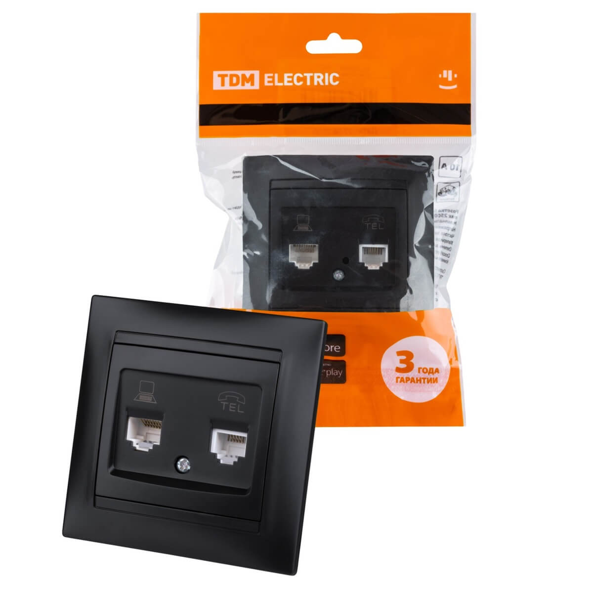 Розетка компьютерная RJ45/телефонная RJ11 TDM Electric Лама графит SQ1815-0619, SQ1815-0619 Лама
Розетка компьютерная RJ45/телефонная RJ11 TDM Electric Лама графит SQ1815-0619, SQ1815-0619 Лама