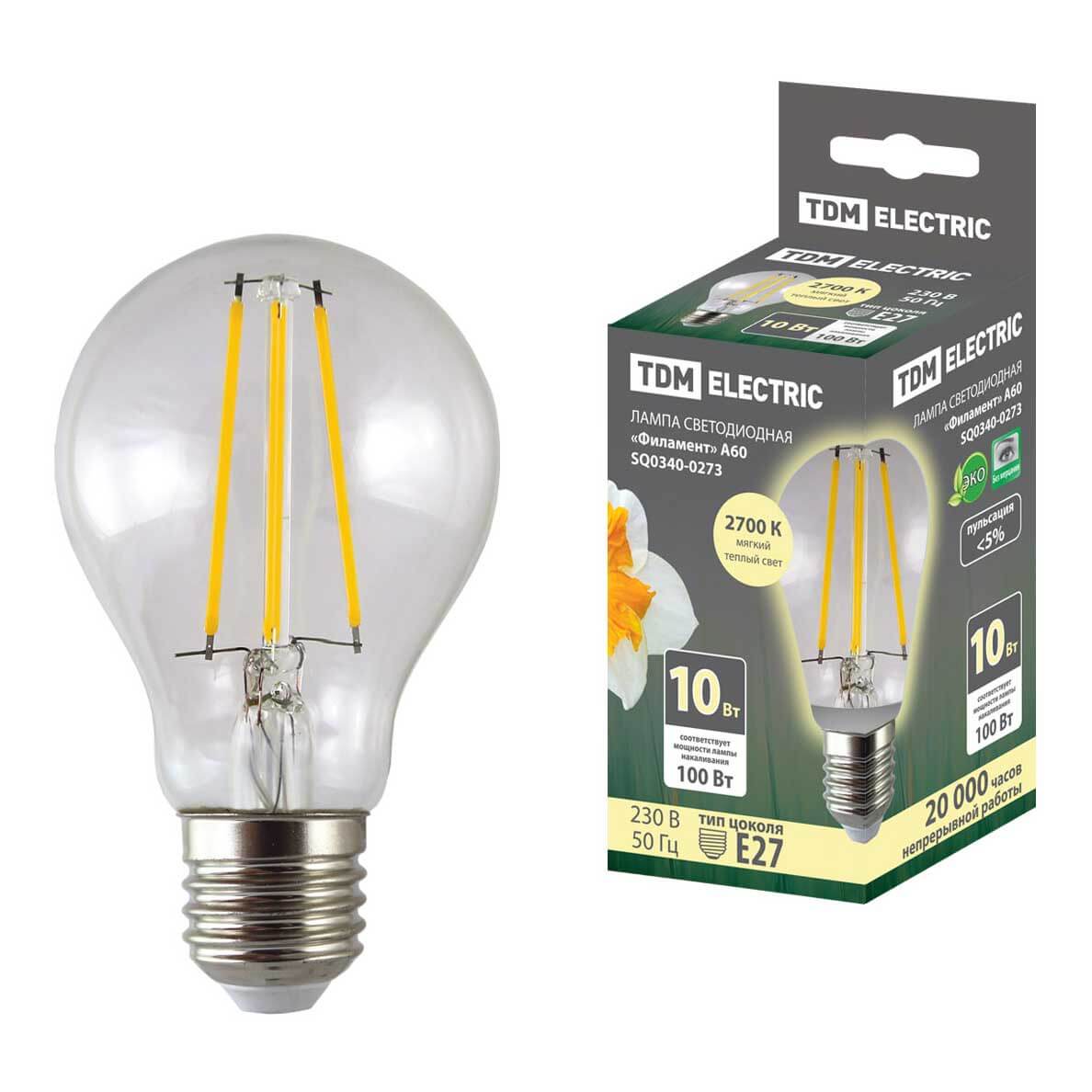 Лампа светодиодная филаментная TDM Electric E27 10W 2700K прозрачная SQ0340-0273, Прозрачный, SQ0340-0273 Светодиодные Филамент A60
Лампа светодиодная филаментная TDM Electric E27 10W 2700K прозрачная SQ0340-0273, Прозрачный, SQ0340-0273 Светодиодные Филамент A60