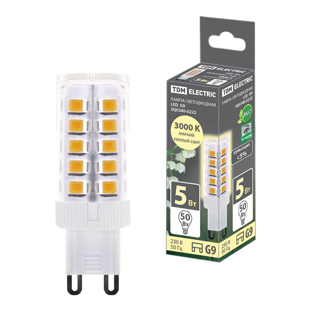 Лампа светодиодная TDM Electric G9 5W 3000K прозрачная SQ0340-0222, Прозрачный, SQ0340-0222 Светодиодные G9
Лампа светодиодная TDM Electric G9 5W 3000K прозрачная SQ0340-0222, Прозрачный, SQ0340-0222 Светодиодные G9