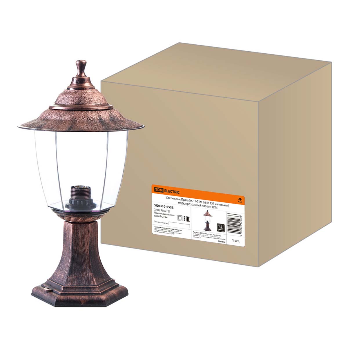 Уличный светильник TDM Electric Прага Эл-11-72М SQ0330-0533, Медь, SQ0330-0533 Прага прозрачный
Уличный светильник TDM Electric Прага Эл-11-72М SQ0330-0533, Медь, SQ0330-0533 Прага прозрачный