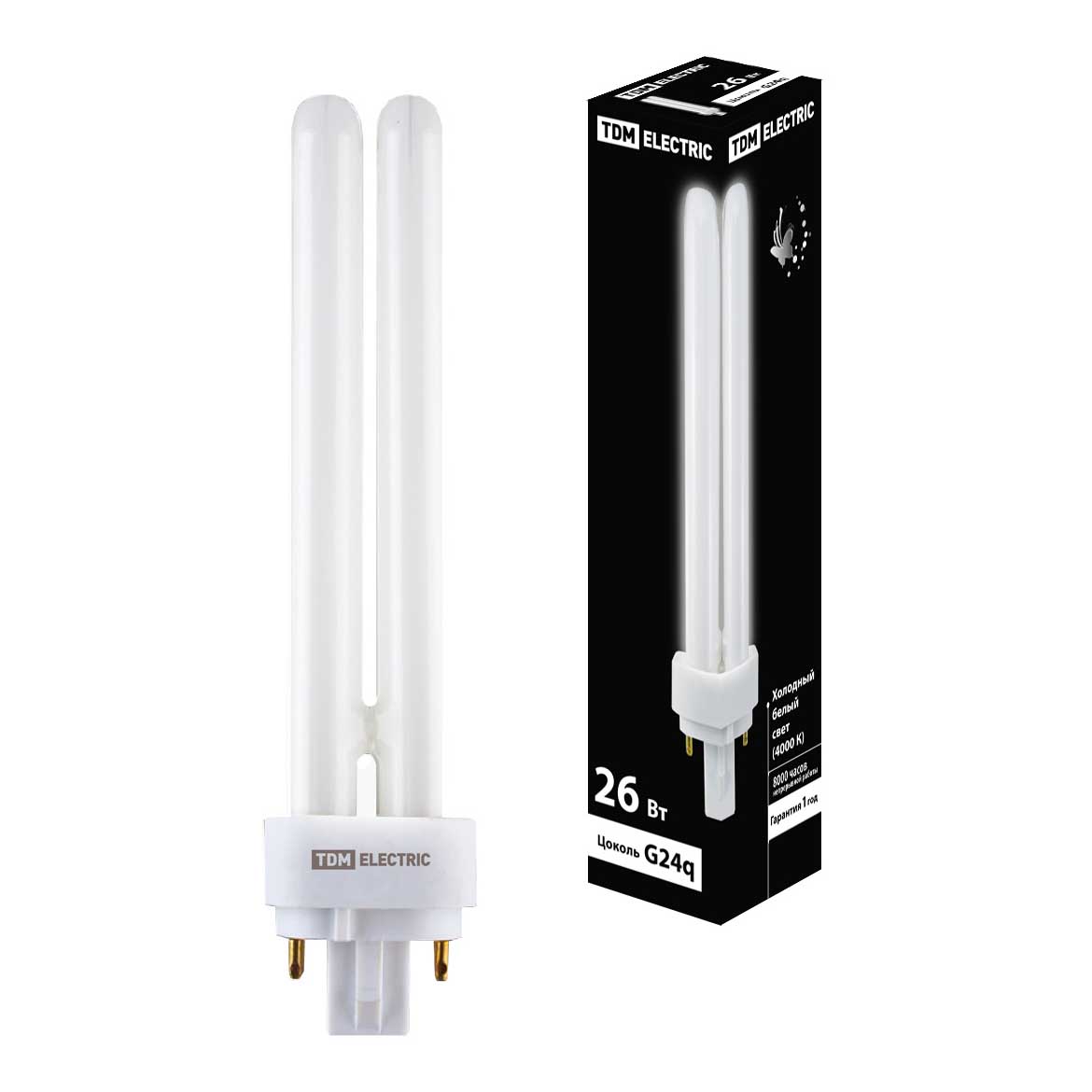 Лампа энергосберегающая TDM Electric G24d-3 26W 4000K матовая SQ0323-0092, Матовый, SQ0323-0092 Энергосберегающая Трубчатая
Лампа энергосберегающая TDM Electric G24d-3 26W 4000K матовая SQ0323-0092, Матовый, SQ0323-0092 Энергосберегающая Трубчатая
