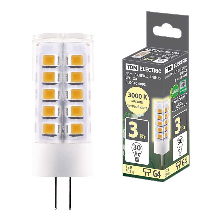 Лампа светодиодная TDM Electric G4 3W 3000K прозрачная SQ0340-0093, Прозрачный, SQ0340-0093 Светодиодные G4
Лампа светодиодная TDM Electric G4 3W 3000K прозрачная SQ0340-0093, Прозрачный, SQ0340-0093 Светодиодные G4
