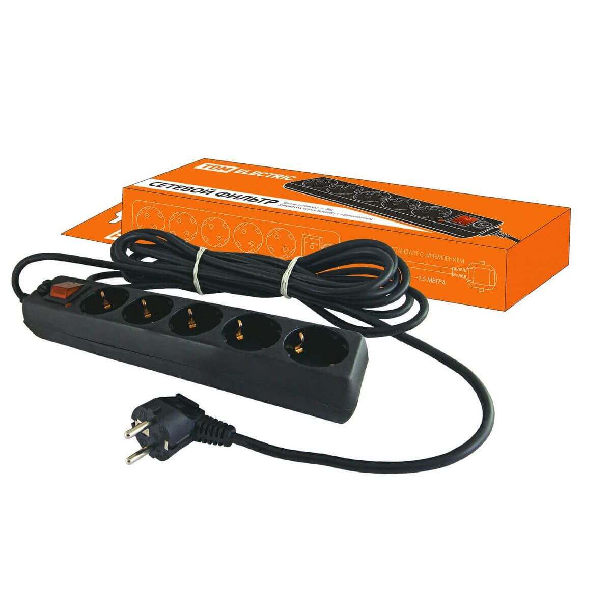Сетевой фильтр TDM Electric СФ-05В 5гн 1,5м с/з SQ1304-0001, Черный, SQ1304-0001 СФ-05В
Сетевой фильтр TDM Electric СФ-05В 5гн 1,5м с/з SQ1304-0001, Черный, SQ1304-0001 СФ-05В