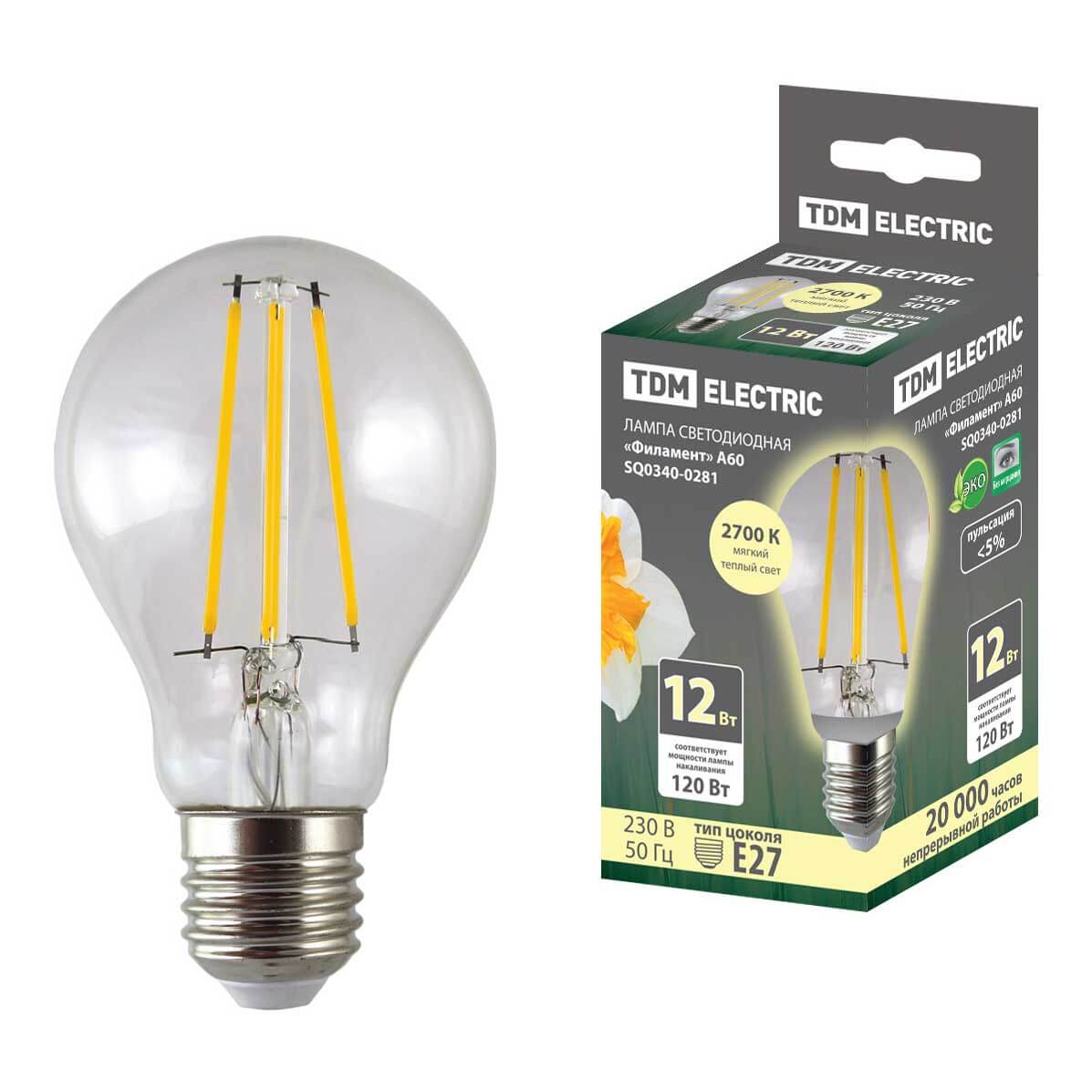 Лампа светодиодная филаментная TDM Electric E27 12W 2700K прозрачная SQ0340-0281, Прозрачный, SQ0340-0281 Светодиодные Филамент A60
Лампа светодиодная филаментная TDM Electric E27 12W 2700K прозрачная SQ0340-0281, Прозрачный, SQ0340-0281 Светодиодные Филамент A60