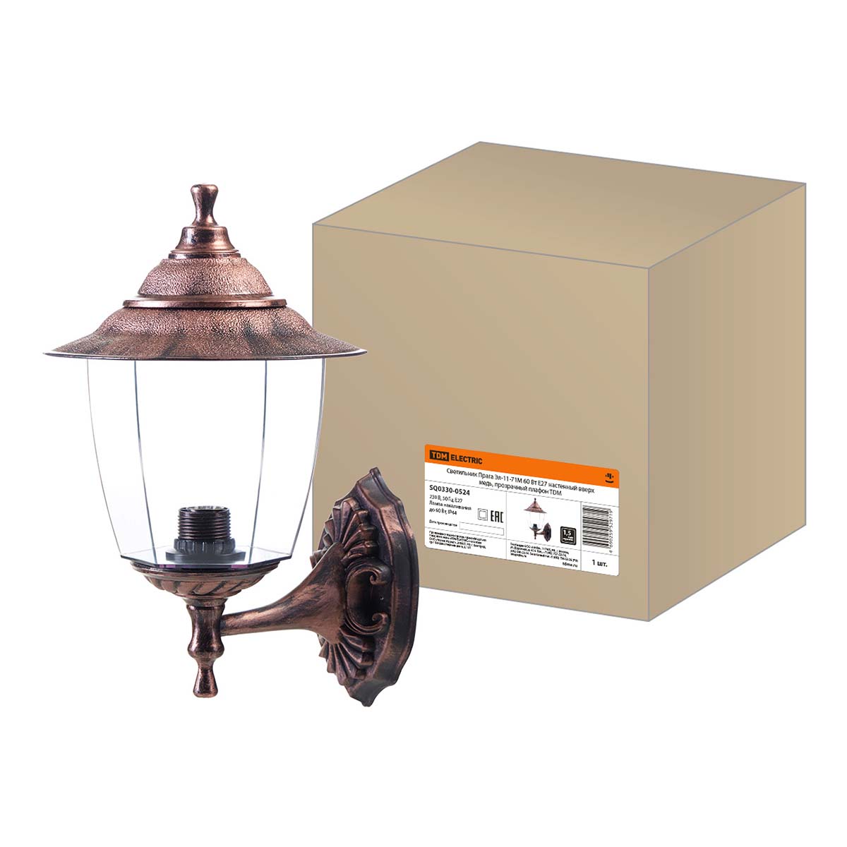 Уличный настенный светильник TDM Electric Прага Эл-11-71М SQ0330-0524, Медь, SQ0330-0524 Прага прозрачный
Уличный настенный светильник TDM Electric Прага Эл-11-71М SQ0330-0524, Медь, SQ0330-0524 Прага прозрачный