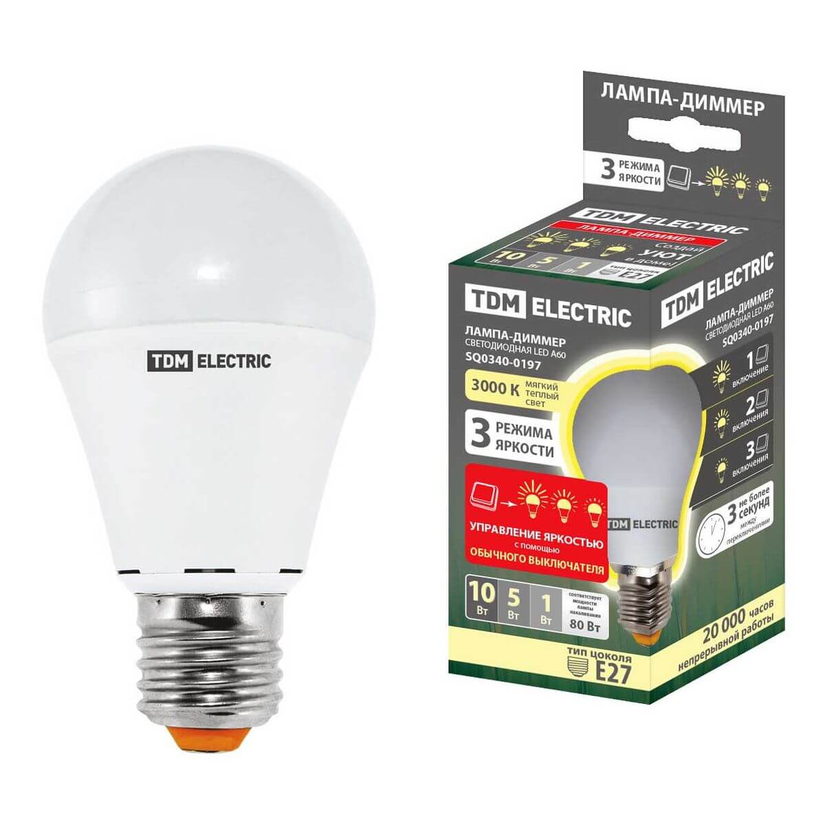 Лампа светодиодная диммируемая TDM Electric E27 10W 3000K матовая SQ0340-0197, Матовый, SQ0340-0197 Светодиодные Умная Лампа ()
Лампа светодиодная диммируемая TDM Electric E27 10W 3000K матовая SQ0340-0197, Матовый, SQ0340-0197 Светодиодные Умная Лампа ()