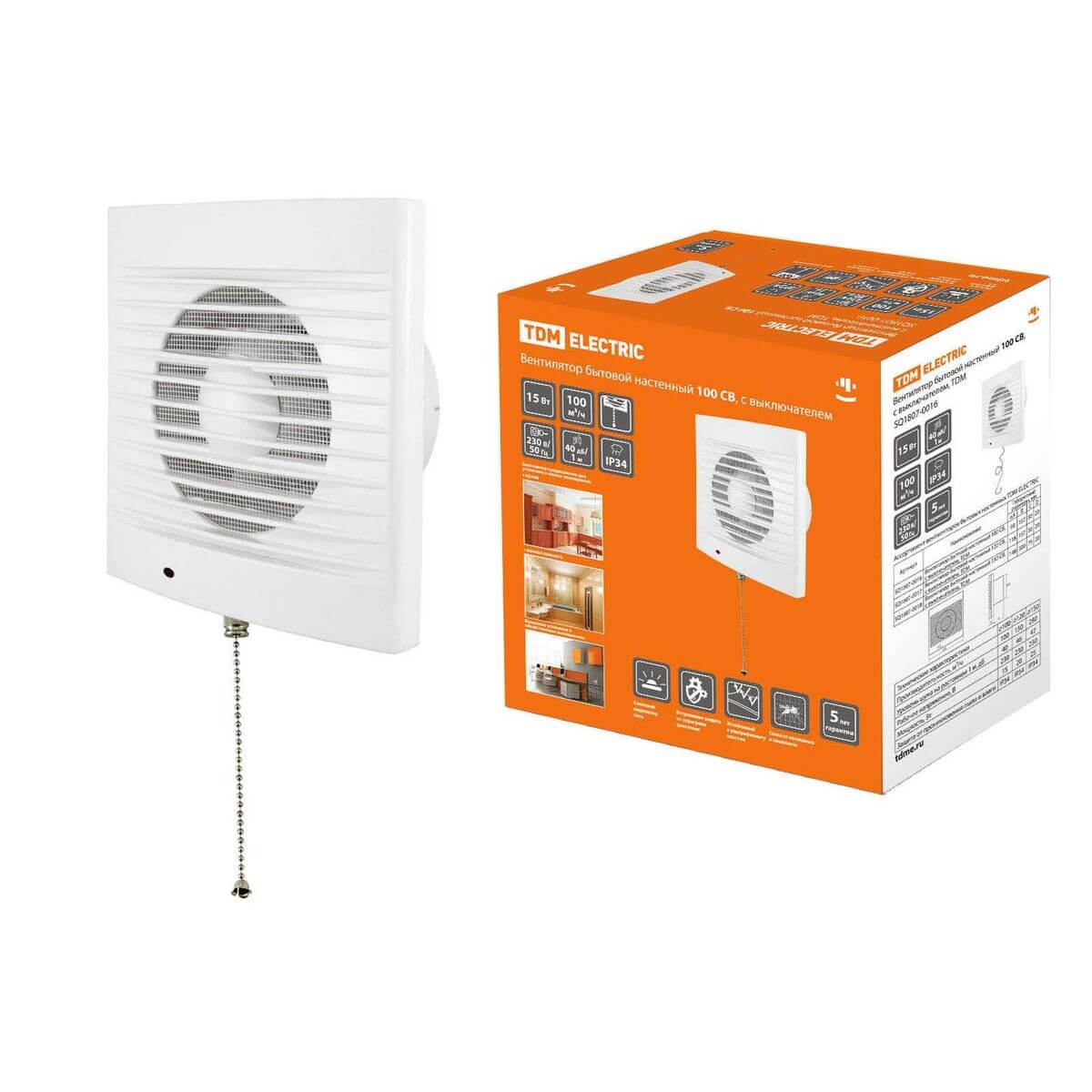 Вентилятор вытяжной настенный TDM Electric 100 СВ SQ1807-0016, Белый, SQ1807-0016 СВ
Вентилятор вытяжной настенный TDM Electric 100 СВ SQ1807-0016, Белый, SQ1807-0016 СВ