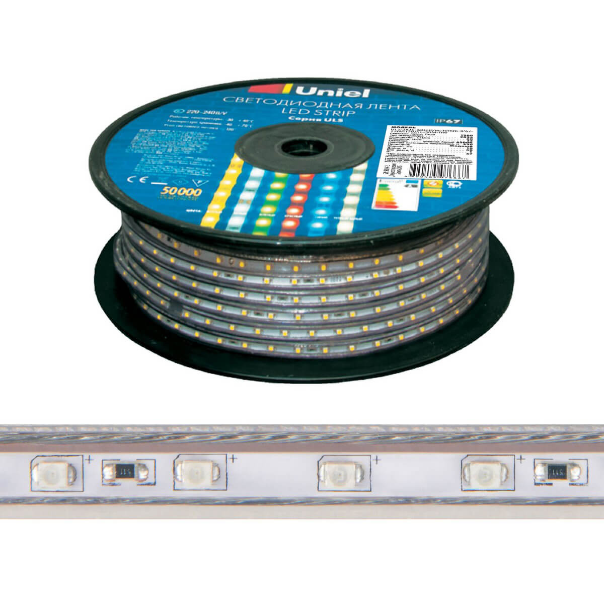 Светодиодная влагозащищенная лента Uniel 8W/m 60LED/m 2835SMD синий 50M ULS-2835-60LED/m-10mm-IP67-220V-8W/m-50M-Blue UL-00000859, ULS-2835-60LED/m-10mm-IP67-220V-8W/m-50M-Blue ULS
Светодиодная влагозащищенная лента Uniel 8W/m 60LED/m 2835SMD синий 50M ULS-2835-60LED/m-10mm-IP67-220V-8W/m-50M-Blue UL-00000859, ULS-2835-60LED/m-10mm-IP67-220V-8W/m-50M-Blue ULS