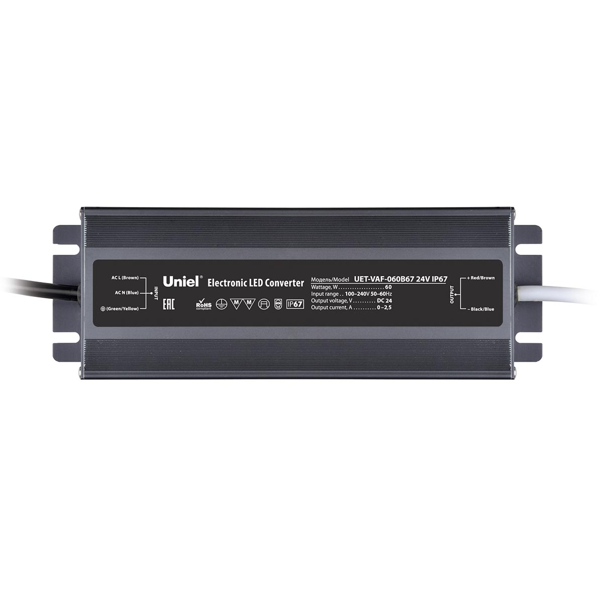 Блок питания Uniel 24V 60W IP67 2,5A UET-VAF-060B67 24V IP67 UL-00009366, Серый, UET-VAF-060B67 24V IP67 UET-VAF
Блок питания Uniel 24V 60W IP67 2,5A UET-VAF-060B67 24V IP67 UL-00009366, Серый, UET-VAF-060B67 24V IP67 UET-VAF