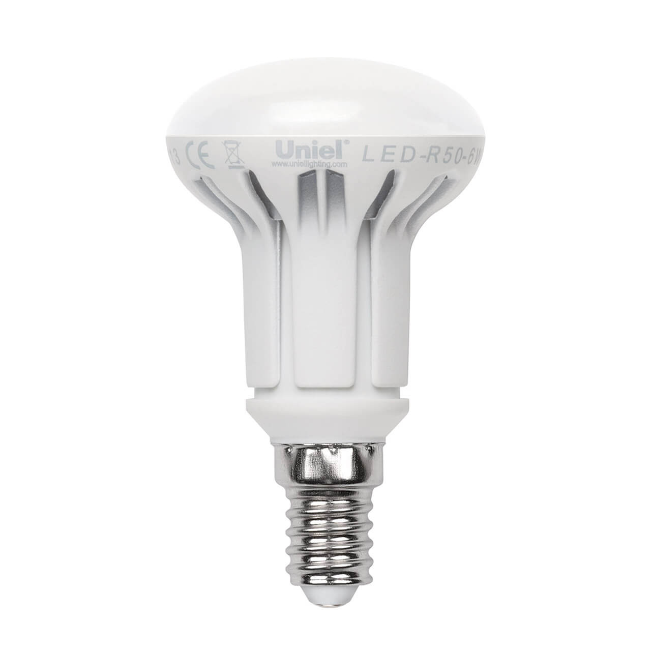 Лампа светодиодная рефлекторная (UL-00000933) Uniel E14 6W 3000K матовая LED-R50-6W/WW/E14/FR/DIM PLP01WH
Лампа светодиодная рефлекторная (UL-00000933) Uniel E14 6W 3000K матовая LED-R50-6W/WW/E14/FR/DIM PLP01WH