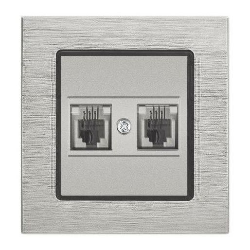 Розетка телефонная двойная Vesta-Electric Exclusive Silver Metallic серебро FRZMT040002SER, FRZMT040002SER Silver Metallic
Розетка телефонная двойная Vesta-Electric Exclusive Silver Metallic серебро FRZMT040002SER, FRZMT040002SER Silver Metallic