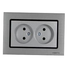 Розетка двойная 2P Vesta-Electric Exclusive Silver Metallic серебро FRZ00041021SER, FRZ00041021SER Silver Metallic
Розетка двойная 2P Vesta-Electric Exclusive Silver Metallic серебро FRZ00041021SER, FRZ00041021SER Silver Metallic