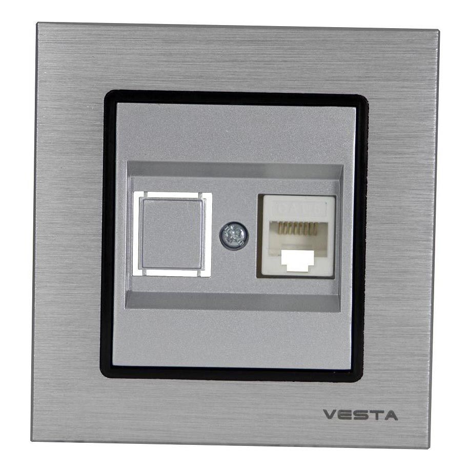 Розетка LAN Vesta-Electric Exclusive Silver Metallic серебро FRZ00041014SER, FRZ00041014SER Silver Metallic
Розетка LAN Vesta-Electric Exclusive Silver Metallic серебро FRZ00041014SER, FRZ00041014SER Silver Metallic