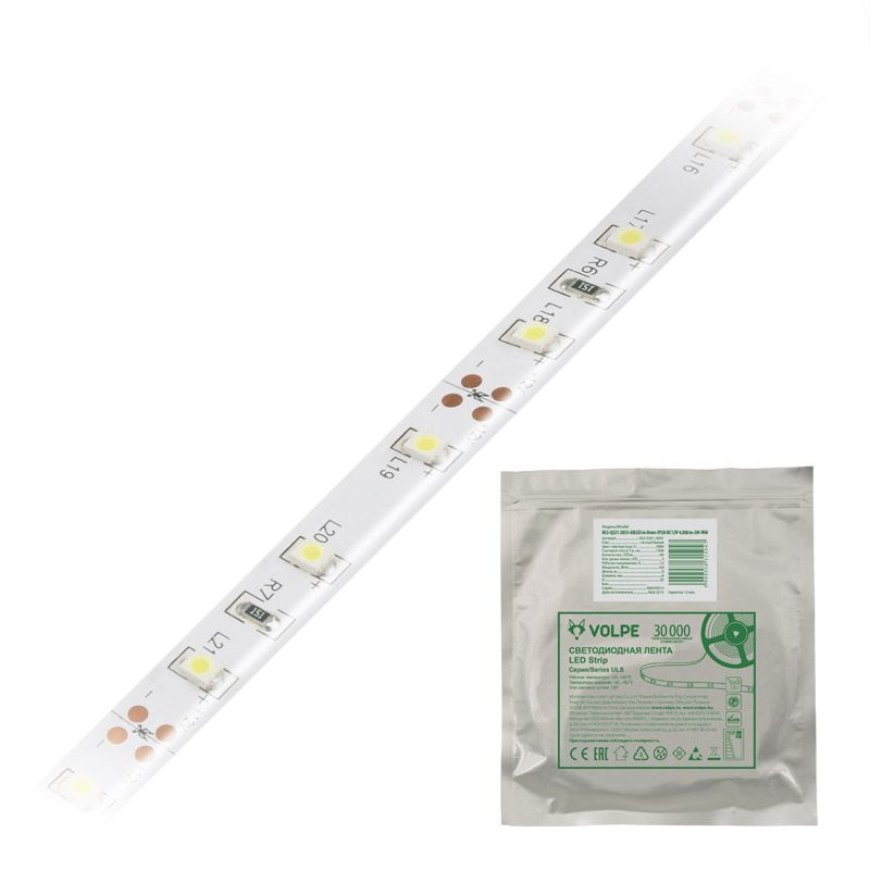 Светодиодная влагозащищенная лента Volpe (UL-00000896) 4,8W/m 60LED/m 2835SMD холодный белый 5M ULS-Q324 2835-60LED/m-8mm-IP65-DC12V-4,8W/m-5M-DW
Светодиодная влагозащищенная лента Volpe (UL-00000896) 4,8W/m 60LED/m 2835SMD холодный белый 5M ULS-Q324 2835-60LED/m-8mm-IP65-DC12V-4,8W/m-5M-DW