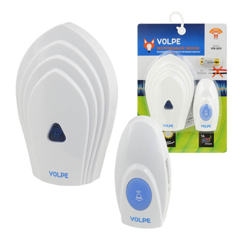 Звонок беспроводной Volpe UDB-Q029 W-R1T1-16S-80M-WH UL-00002405, Белый, UDB-Q029 W-R1T1-16S-80M-WH Звонки беспроводные
Звонок беспроводной Volpe UDB-Q029 W-R1T1-16S-80M-WH UL-00002405, Белый, UDB-Q029 W-R1T1-16S-80M-WH Звонки беспроводные
