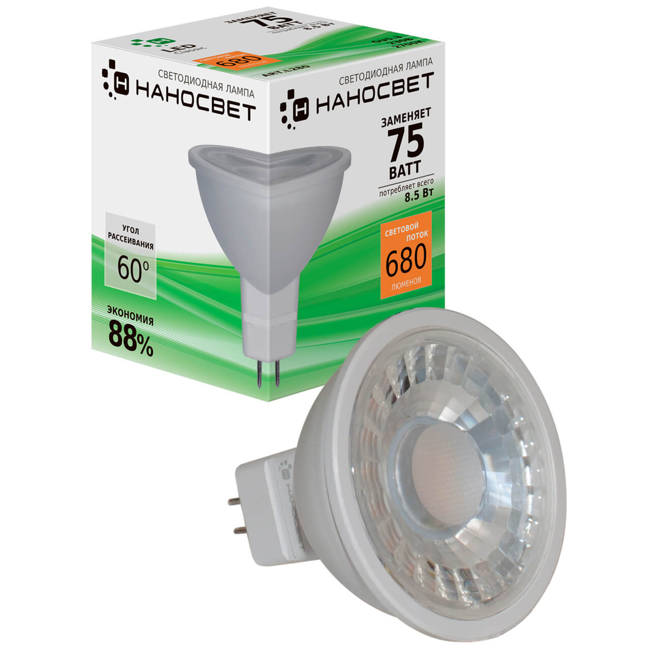 Лампа светодиодная Наносвет GU5.3 8W 2700K прозрачная LH-MR16-8/GU5.3/827 L280, Белый, L280
Лампа светодиодная Наносвет GU5.3 8W 2700K прозрачная LH-MR16-8/GU5.3/827 L280, Белый, L280