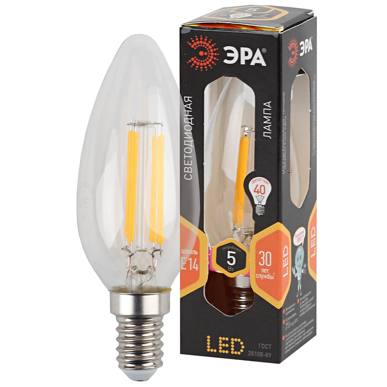 Лампа светодиодная филаментная ЭРА E14 5W 2700K прозрачная F-LED B35-5W-827-E14 Б0043435, F-LED B35-5W-827-E14
Лампа светодиодная филаментная ЭРА E14 5W 2700K прозрачная F-LED B35-5W-827-E14 Б0043435, F-LED B35-5W-827-E14