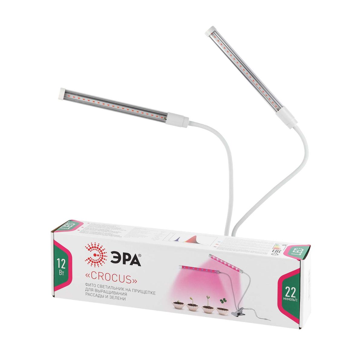 Настольная лампа ЭРА Crocus Fito-20W-Aled Б0039171, Белый, Fito-20W-Аled Profi green light
Настольная лампа ЭРА Crocus Fito-20W-Aled Б0039171, Белый, Fito-20W-Аled Profi green light