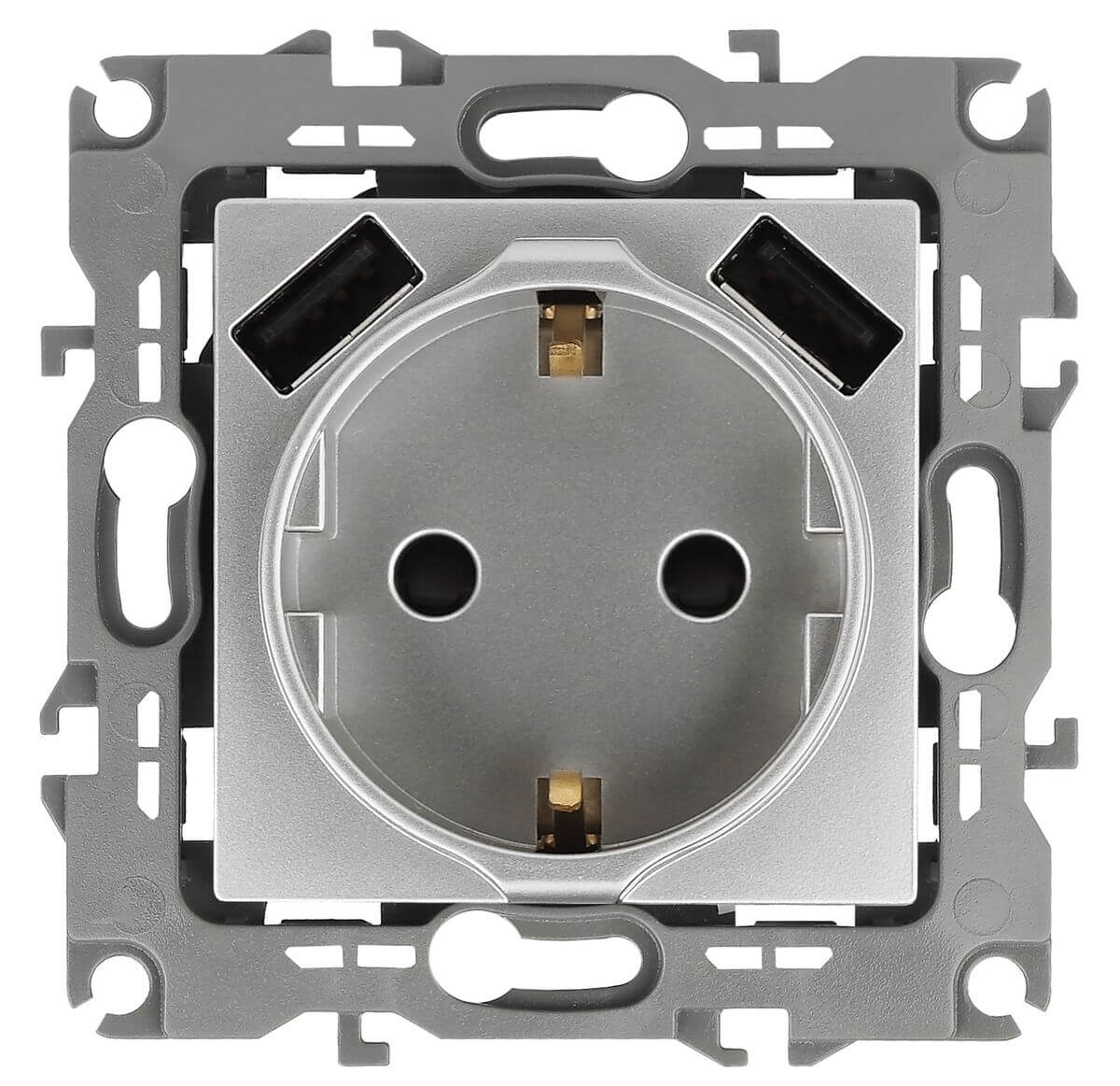 Розетка Эра Elegance 2P E со шторками 16A 250V 2xUSB 14-4109-03 Б0047869, Алюминий, 14-4109-03 Elegance
Розетка Эра Elegance 2P E со шторками 16A 250V 2xUSB 14-4109-03 Б0047869, Алюминий, 14-4109-03 Elegance