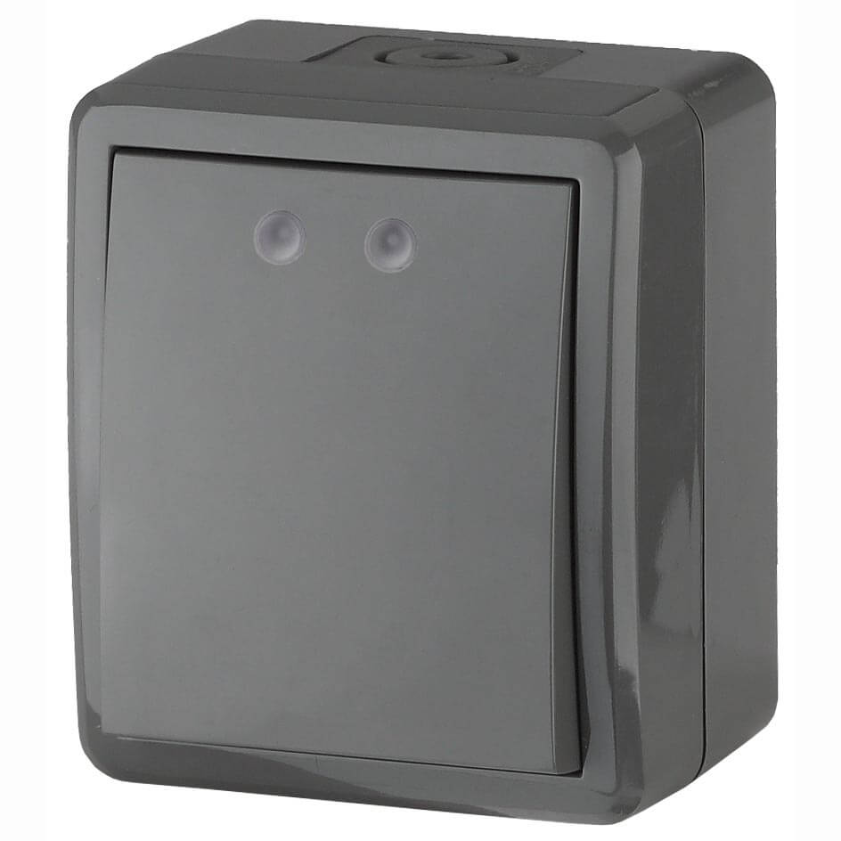 Выключатель одноклавишный ЭРА Эксперт 10AX 250V IP54 11-1401-03 Б0020670, Серый, 11-1401-03 Эксперт
Выключатель одноклавишный ЭРА Эксперт 10AX 250V IP54 11-1401-03 Б0020670, Серый, 11-1401-03 Эксперт