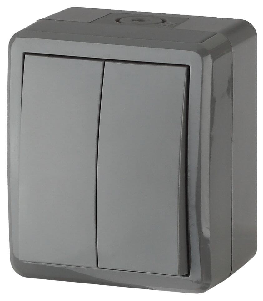 Выключатель двухклавишный ЭРА Эксперт 10AX 250V IP54 11-1404-03 Б0020676, Серый, 11-1404-03 Эксперт
Выключатель двухклавишный ЭРА Эксперт 10AX 250V IP54 11-1404-03 Б0020676, Серый, 11-1404-03 Эксперт