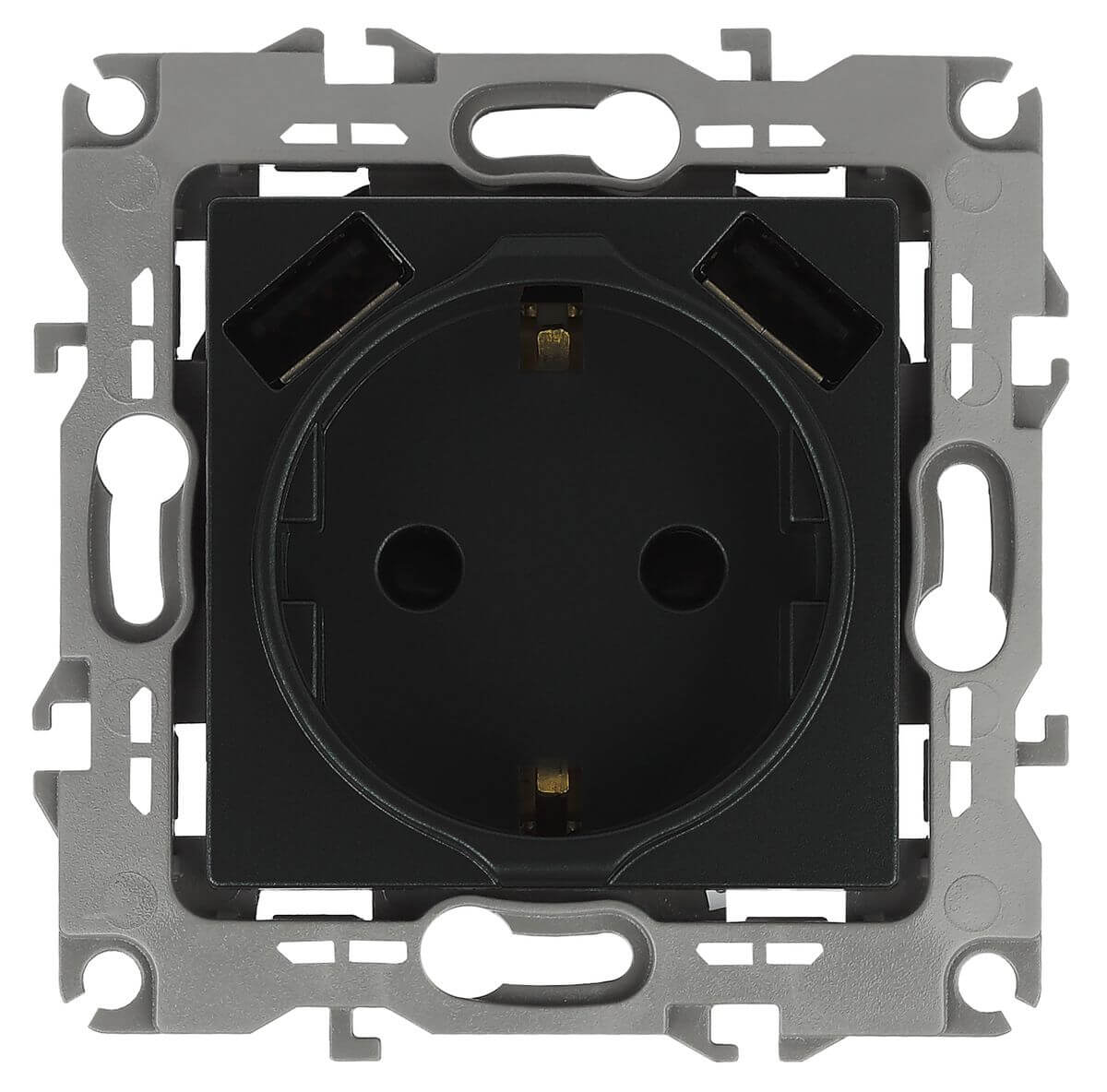 Розетка ЭРА Intro Solo Schuko P+E 16A 250V со шторками 2хUSB антрацит 12-4109-05 Б0047844, 12-4109-05 ЭРА 12
Розетка ЭРА Intro Solo Schuko P+E 16A 250V со шторками 2хUSB антрацит 12-4109-05 Б0047844, 12-4109-05 ЭРА 12