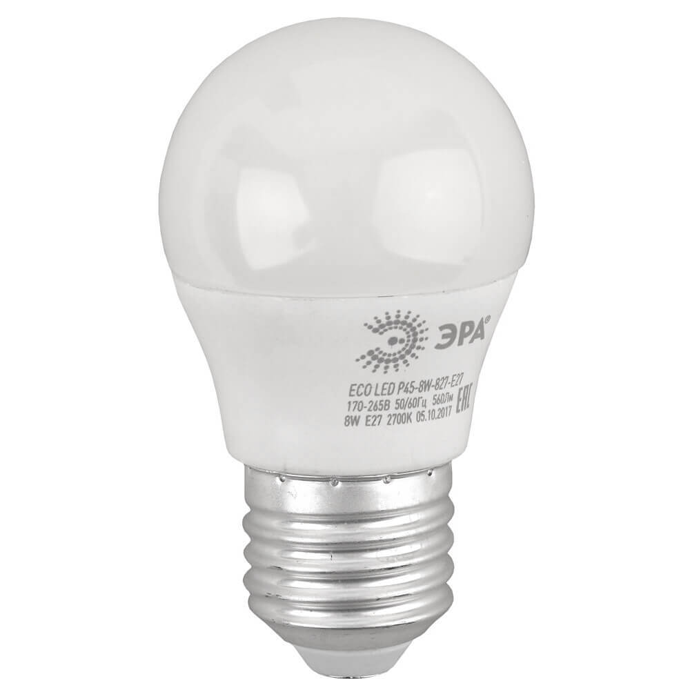 Лампа светодиодная ЭРА E27 8W 2700K матовая ECO LED P45-8W-827-E27 Б0030024, ECO LED P45-8W-827-E27 ECO LED P45
Лампа светодиодная ЭРА E27 8W 2700K матовая ECO LED P45-8W-827-E27 Б0030024, ECO LED P45-8W-827-E27 ECO LED P45